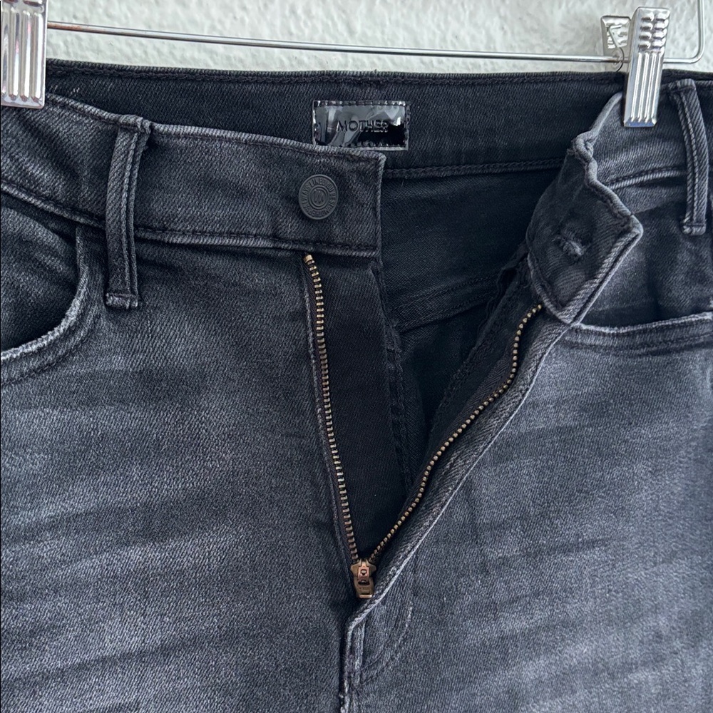 Mother Lil Hustler Roller Sneak Jeans Not Today Satan Wide Leg Denim Size 28 - Picture 5 of 16